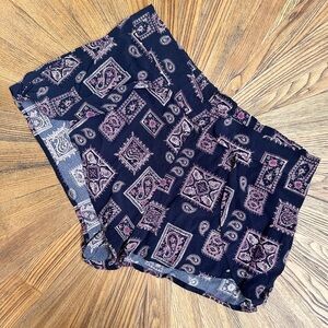 Paisley Mini Shorts